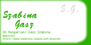 szabina gasz business card